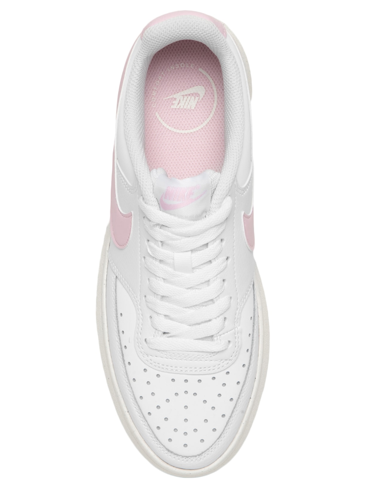 Tênis Feminino Court Vision Alta Branco e Rosa Nike