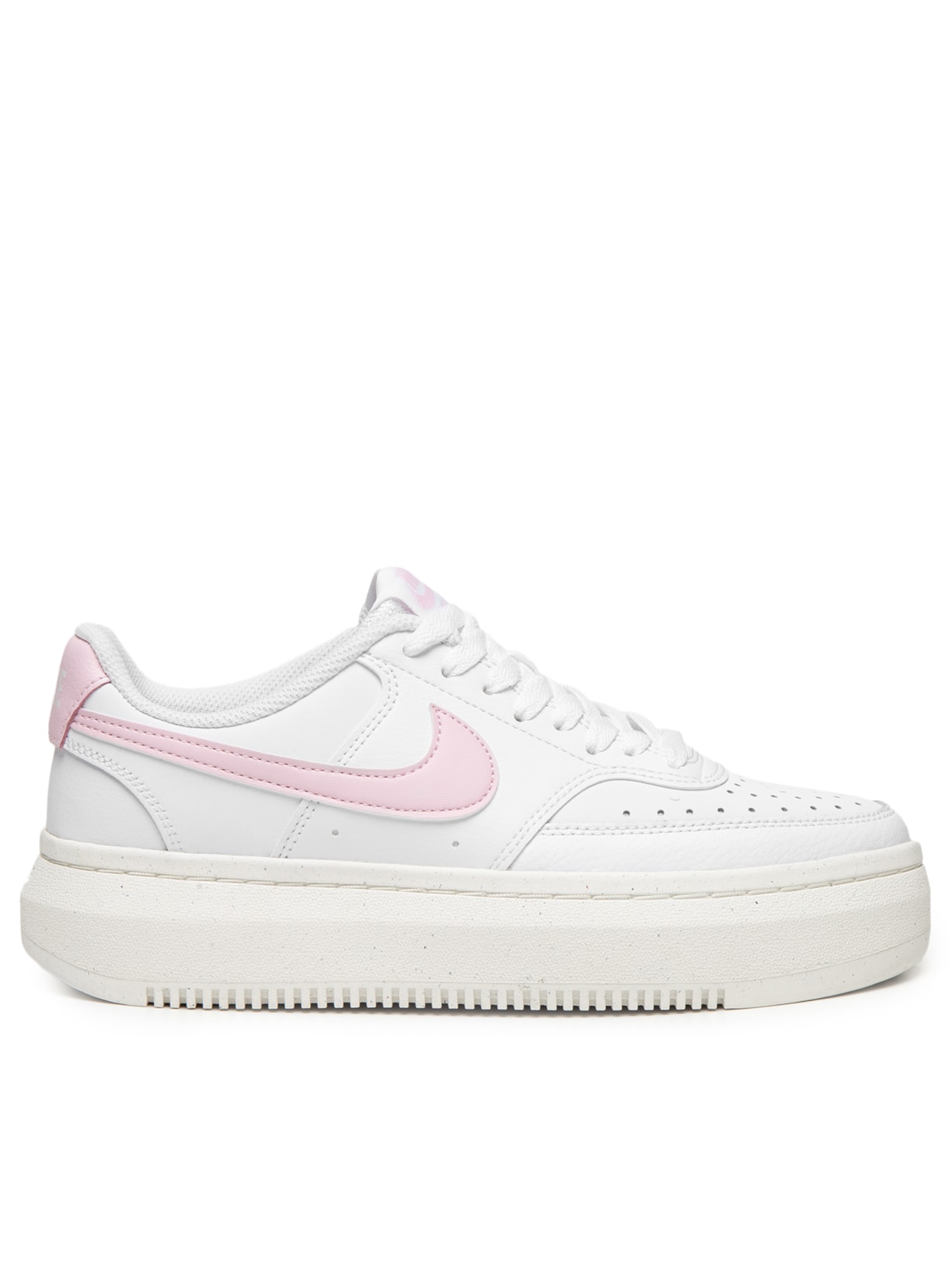 Tênis Feminino Court Vision Alta Branco e Rosa Nike