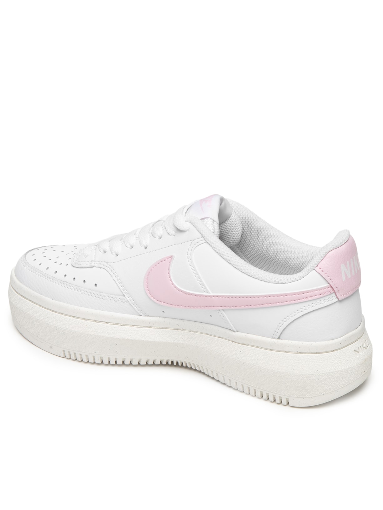 Tênis Feminino Court Vision Alta Branco e Rosa Nike