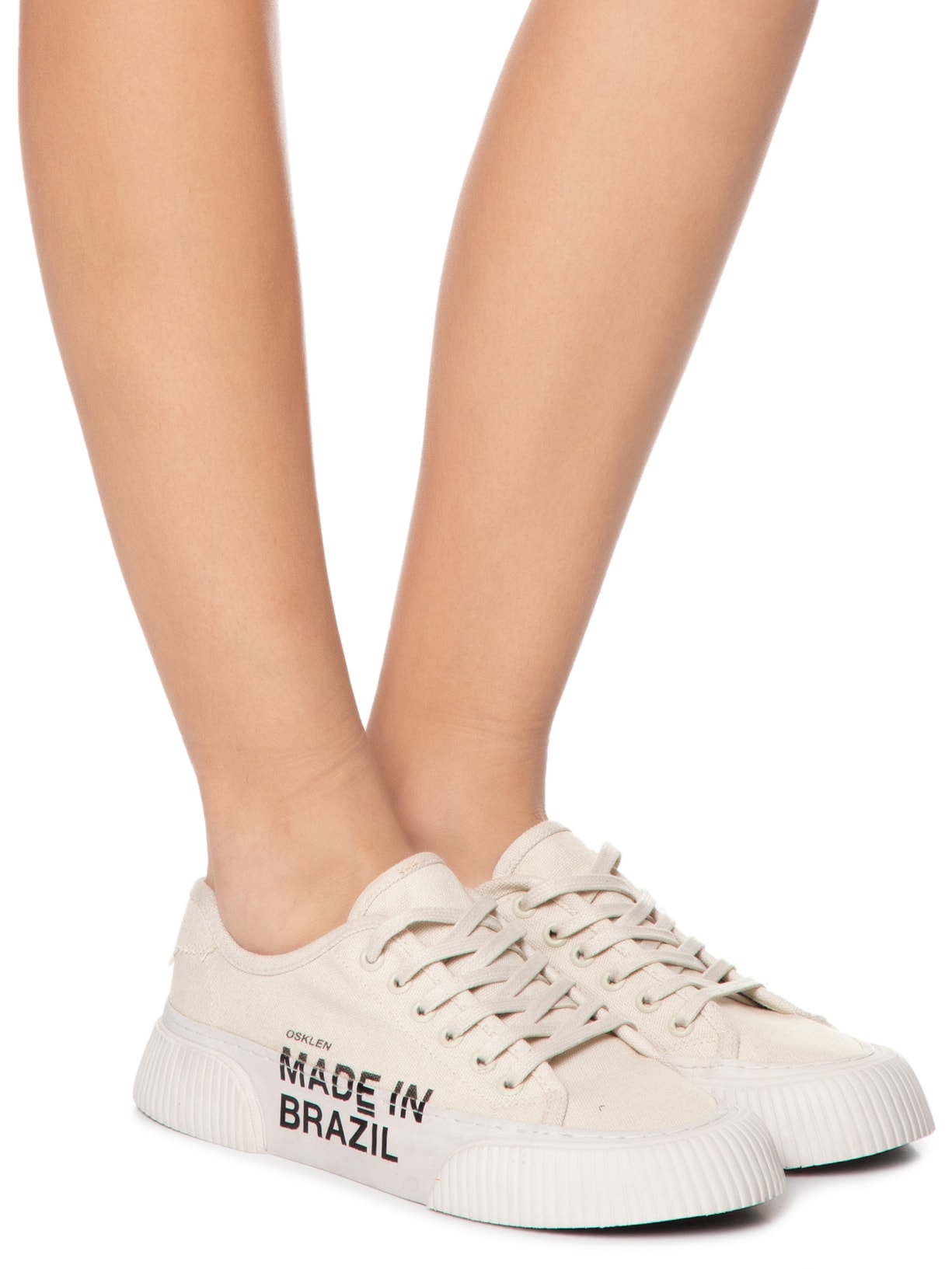 Tênis Feminino Creeper Lona Made In Brazil Bege Osklen