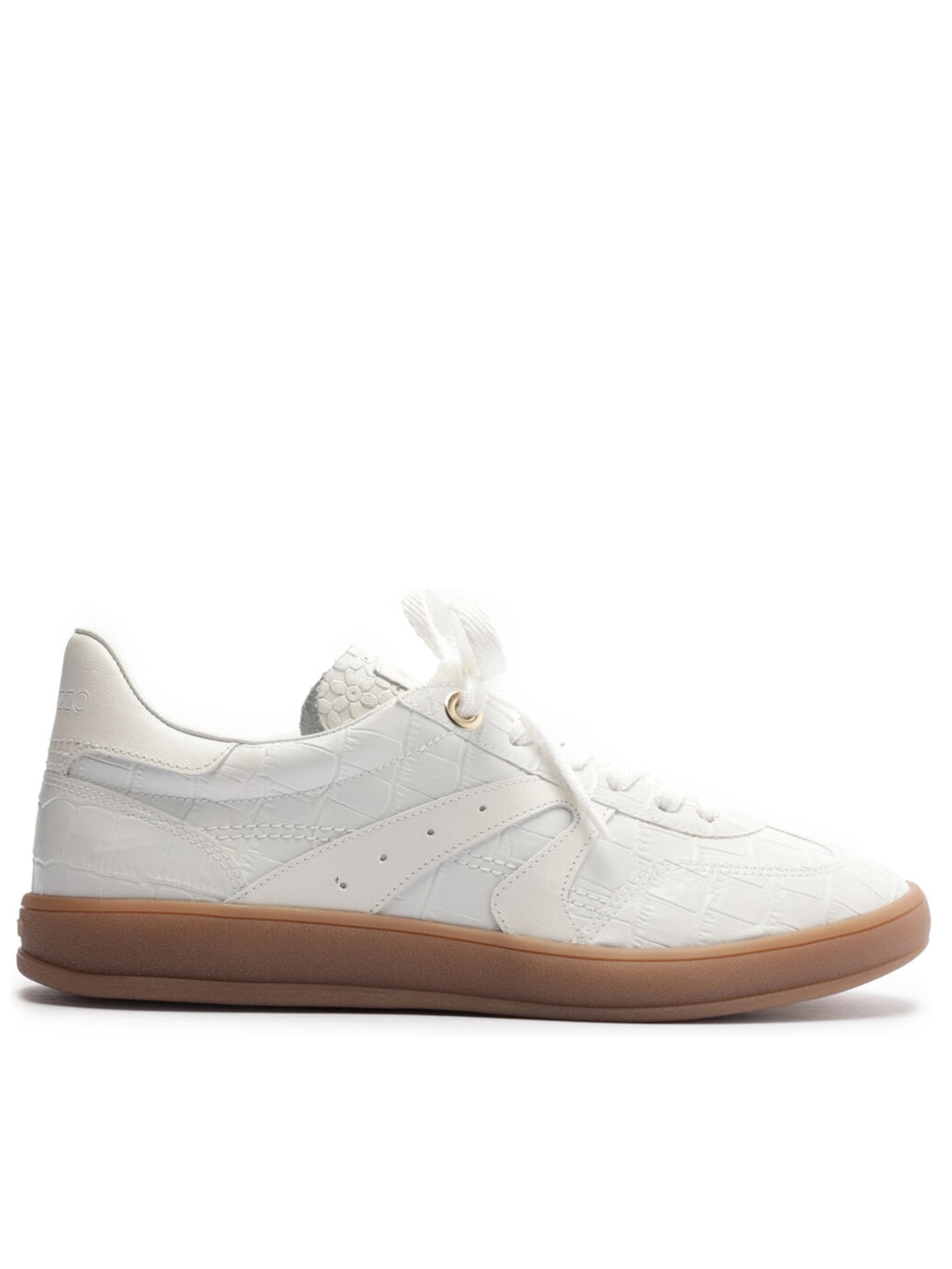 Tênis Feminino Croco Amarração ARZ72 - Branco