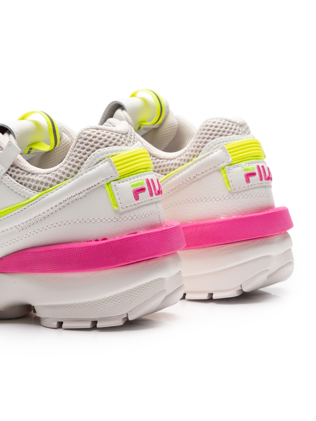 White Tenis Fila Disruptor Original Rosa Sportswear Fila Disruptor