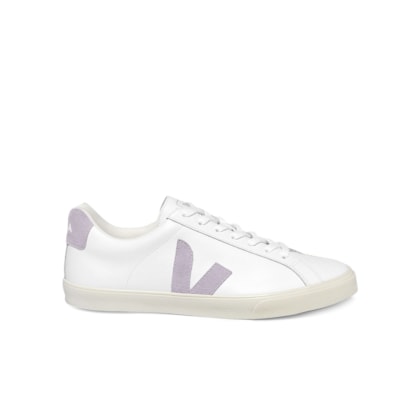 Tênis Feminino Esplar Leather Extra White Parme - Lilás