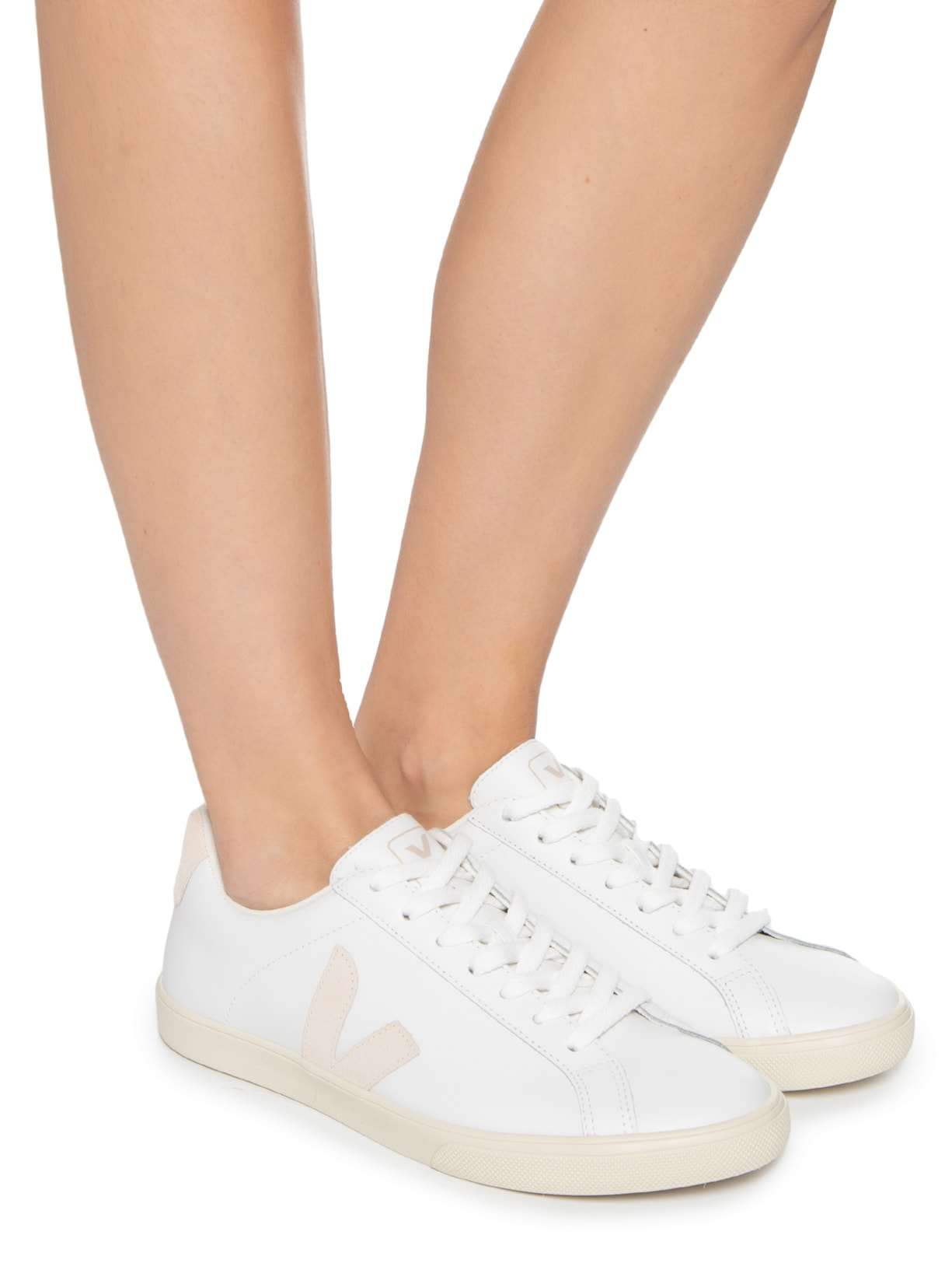 Tênis Feminino Esplar Leather Extra White Sable Bege Veja