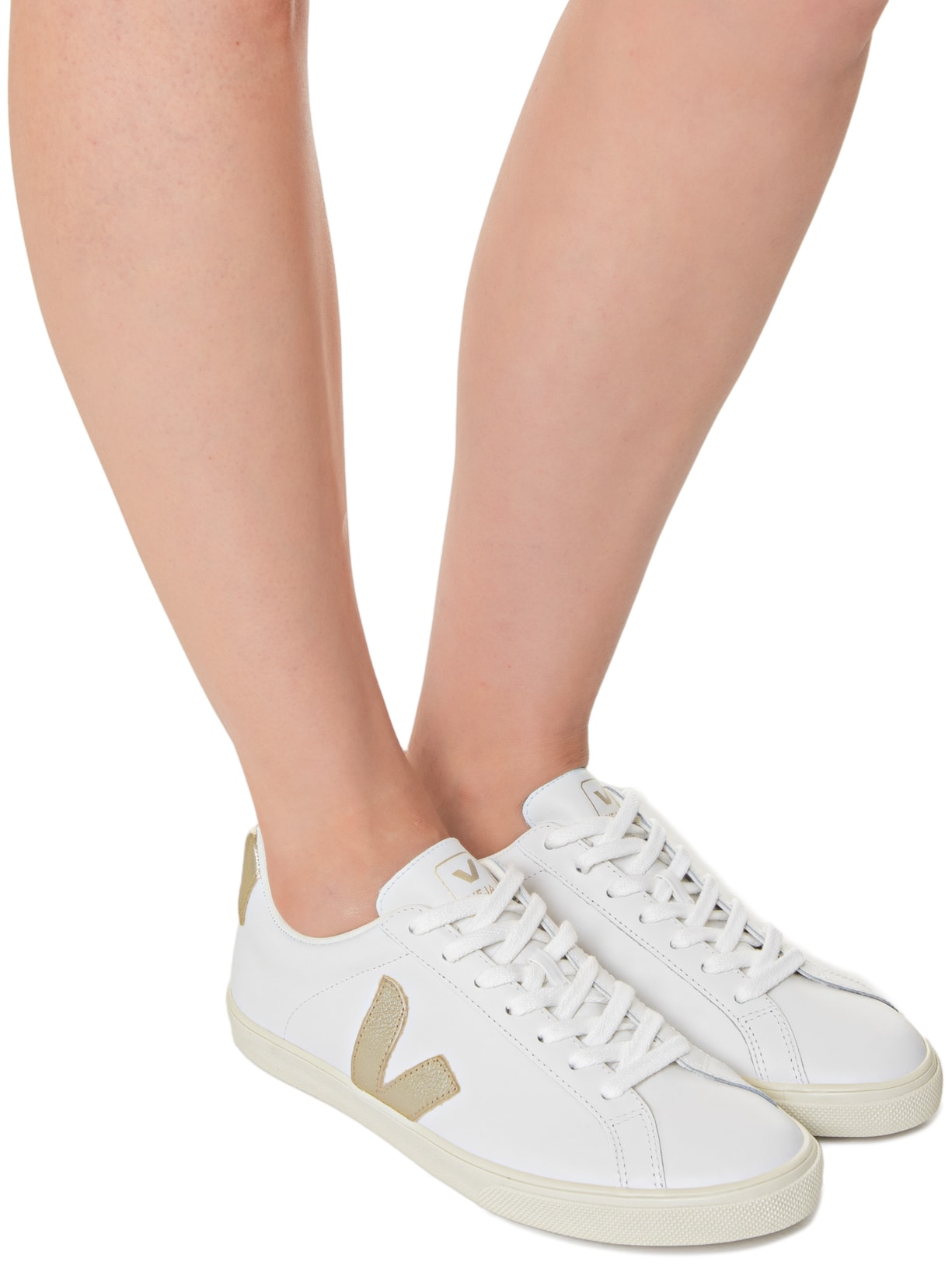 Tênis Feminino Esplar Logo Leather Branco Veja