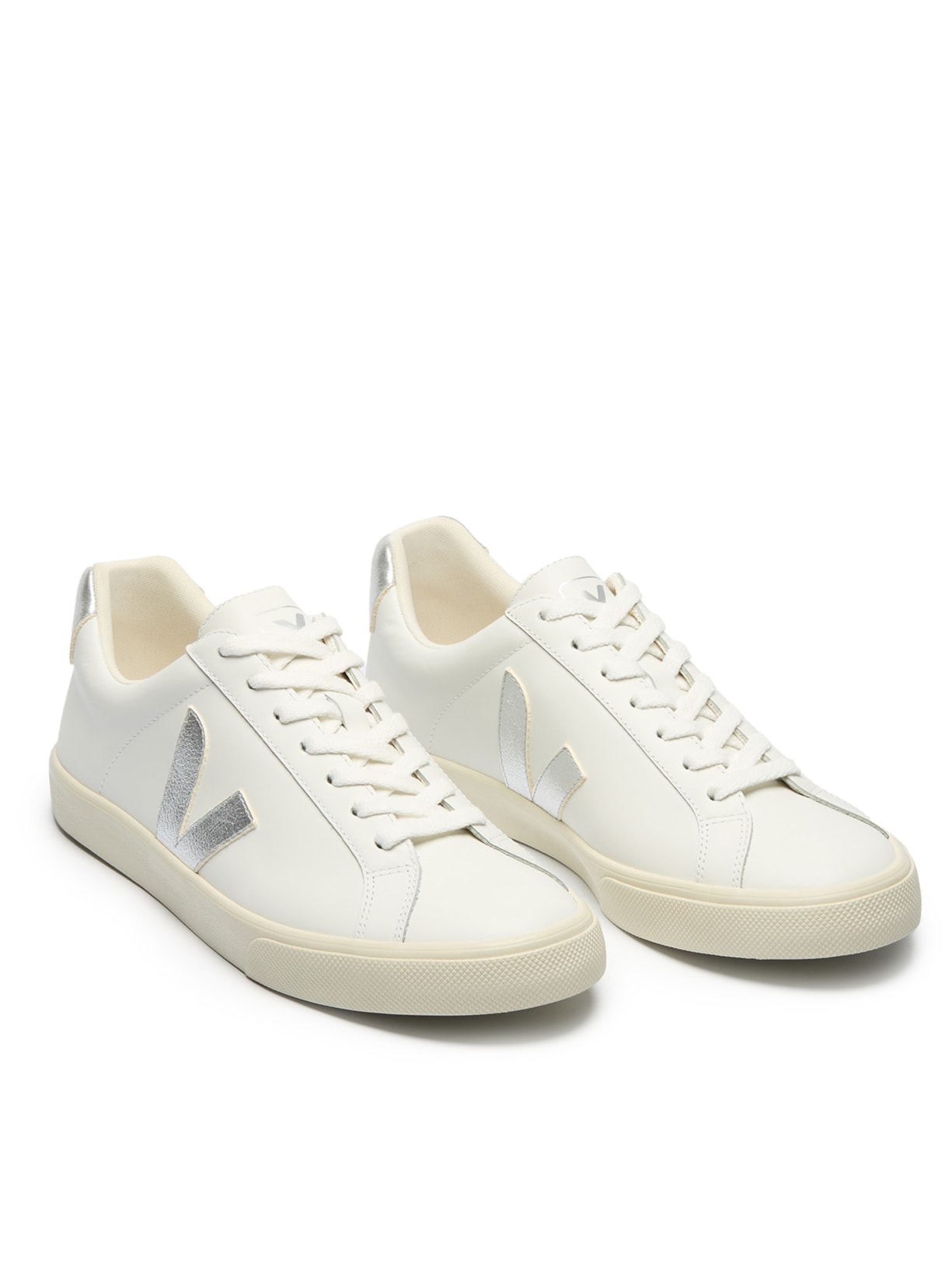 Tênis Feminino Esplar Logo Leather Prata Veja