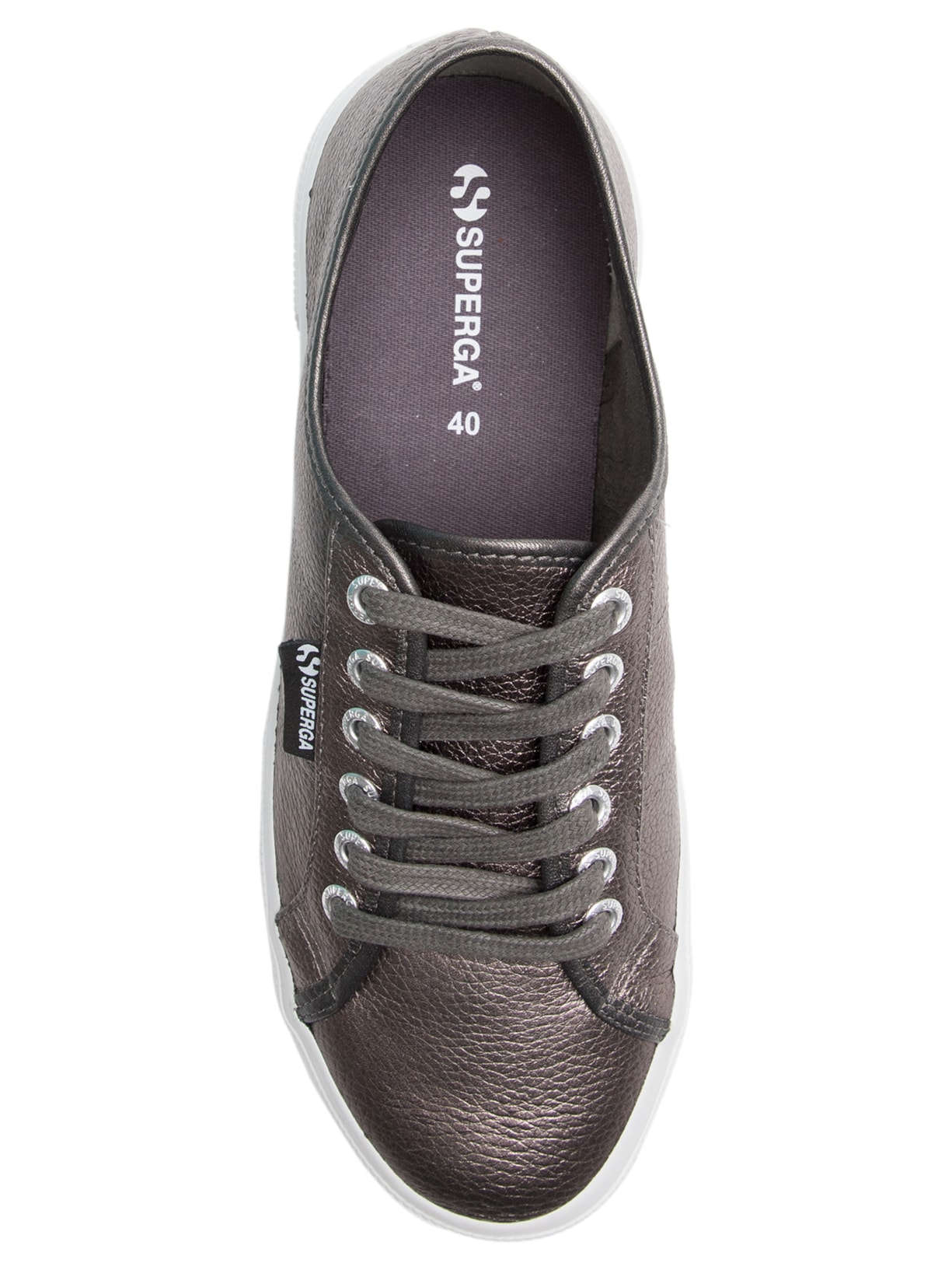 Tênis Feminino Leather Metallic Prata Superga