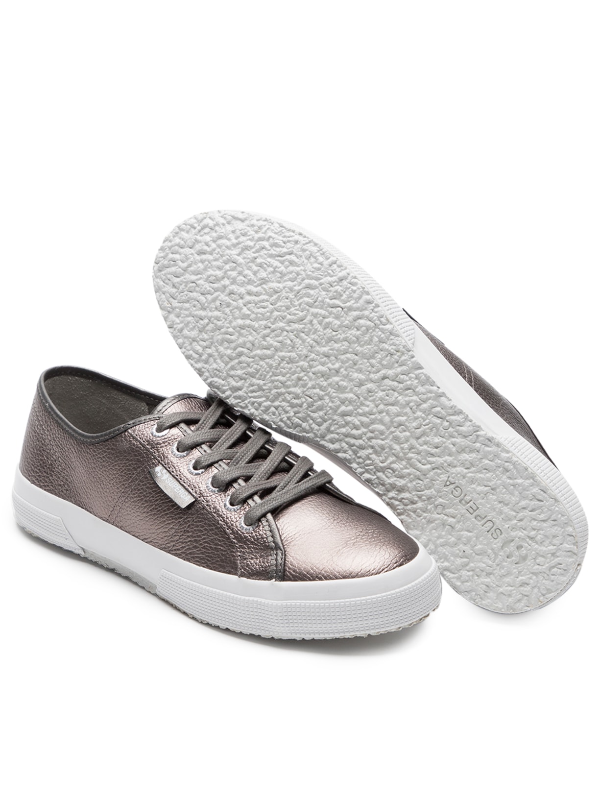 Tênis Feminino Leather Metallic Prata Superga