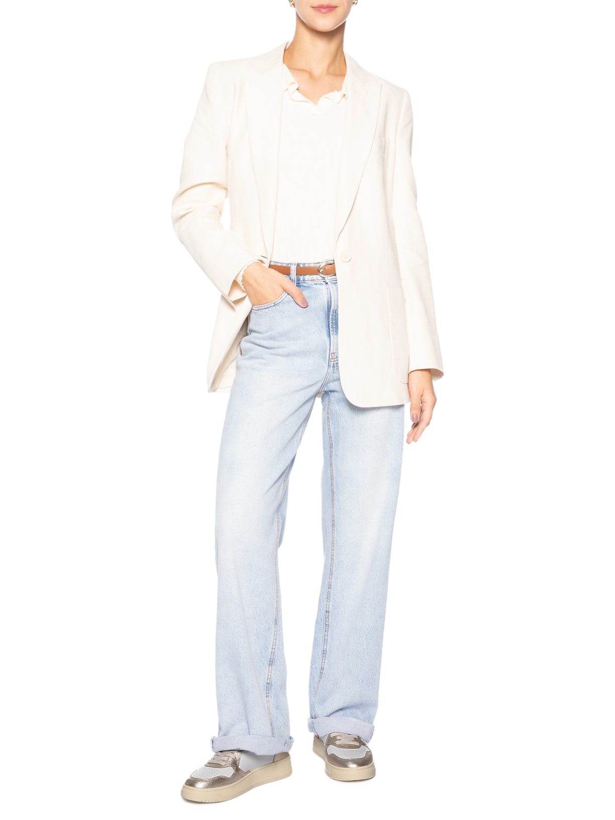 Tênis Feminino Medalist Low Wom Leather Branco Autry