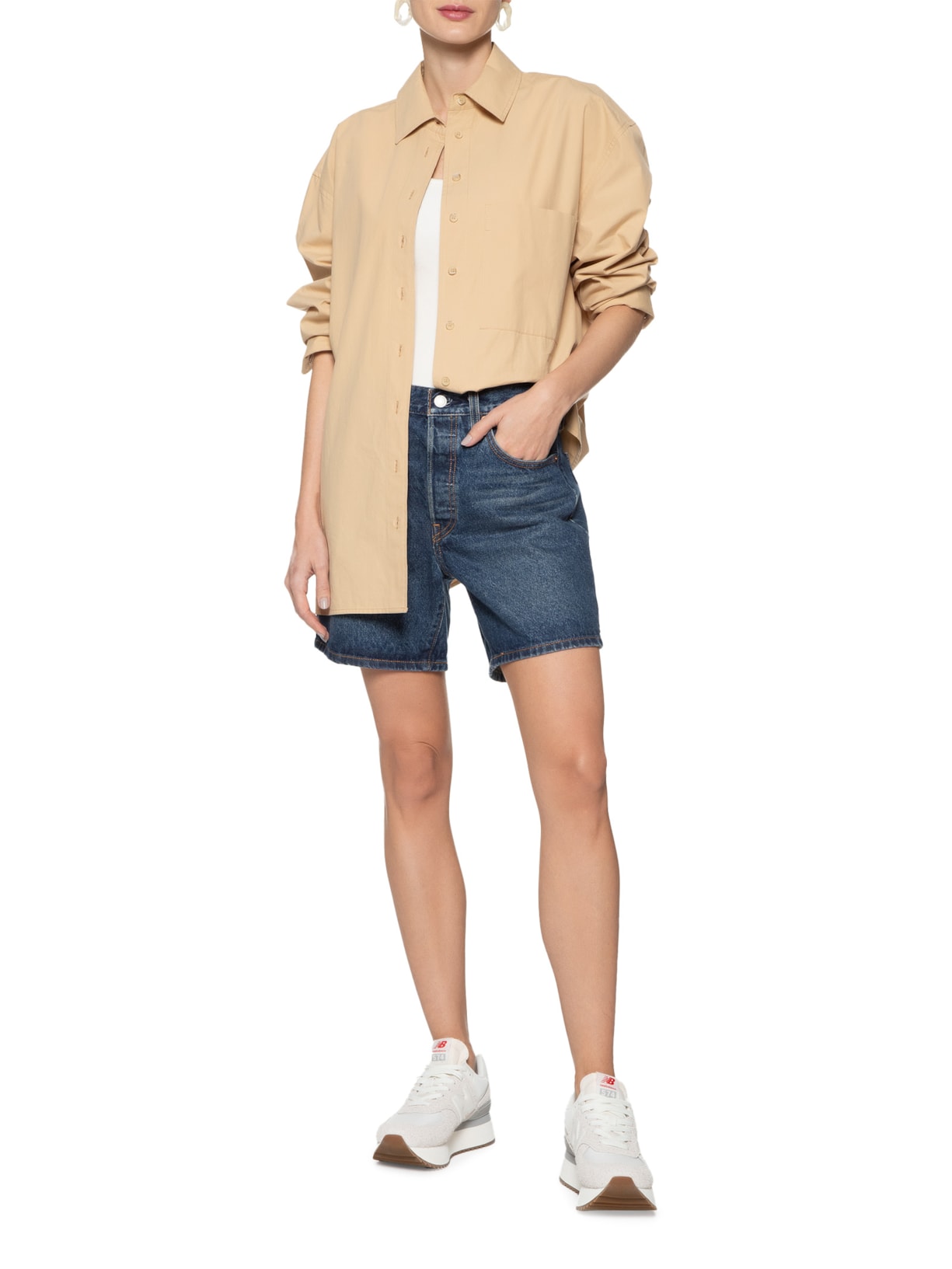 Tênis Feminino NB 574 New Balance Bege - Main Image