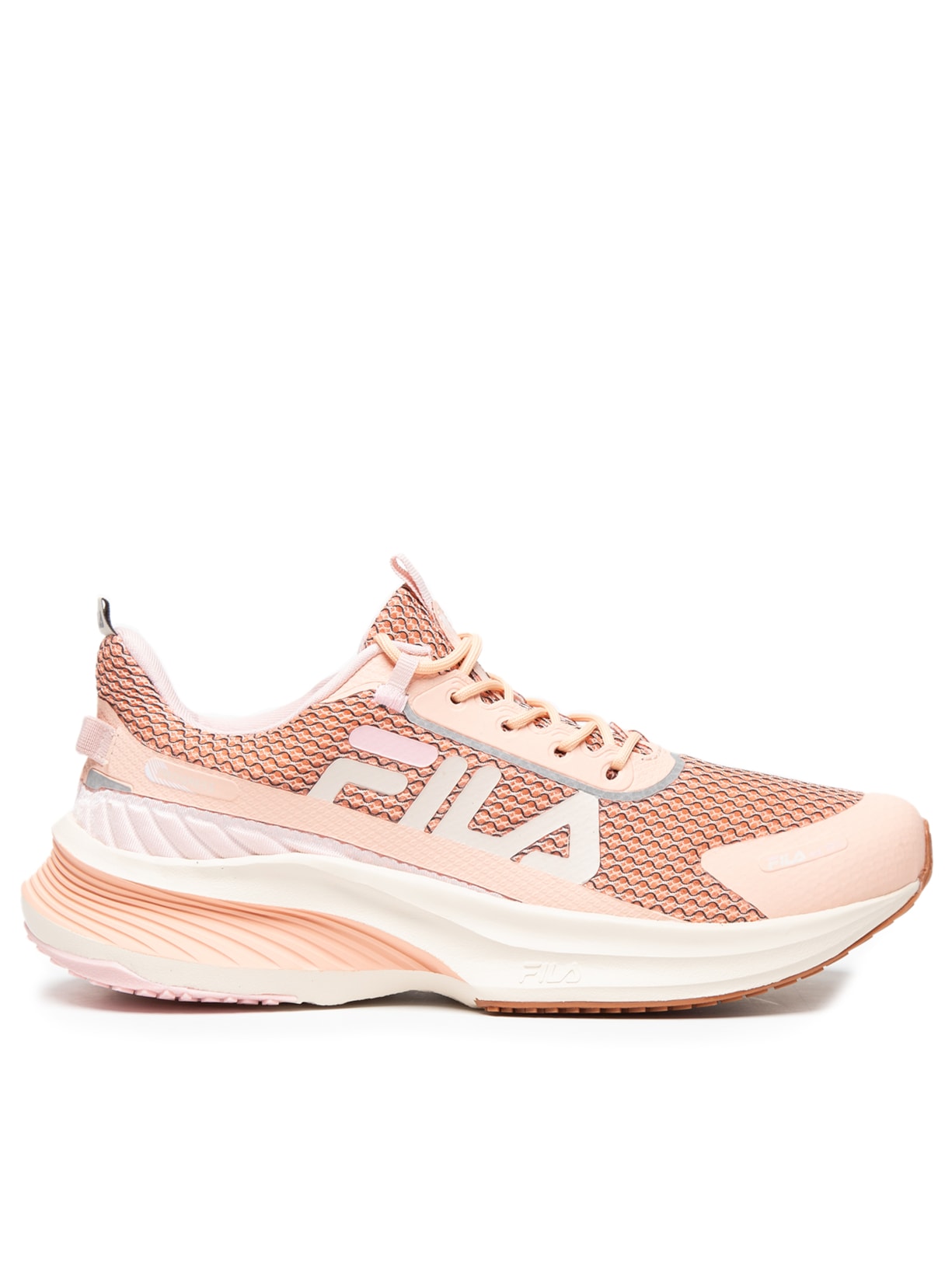 Tênis Feminino Progress Peach Parfait Raw White Lotus Rosa Fila