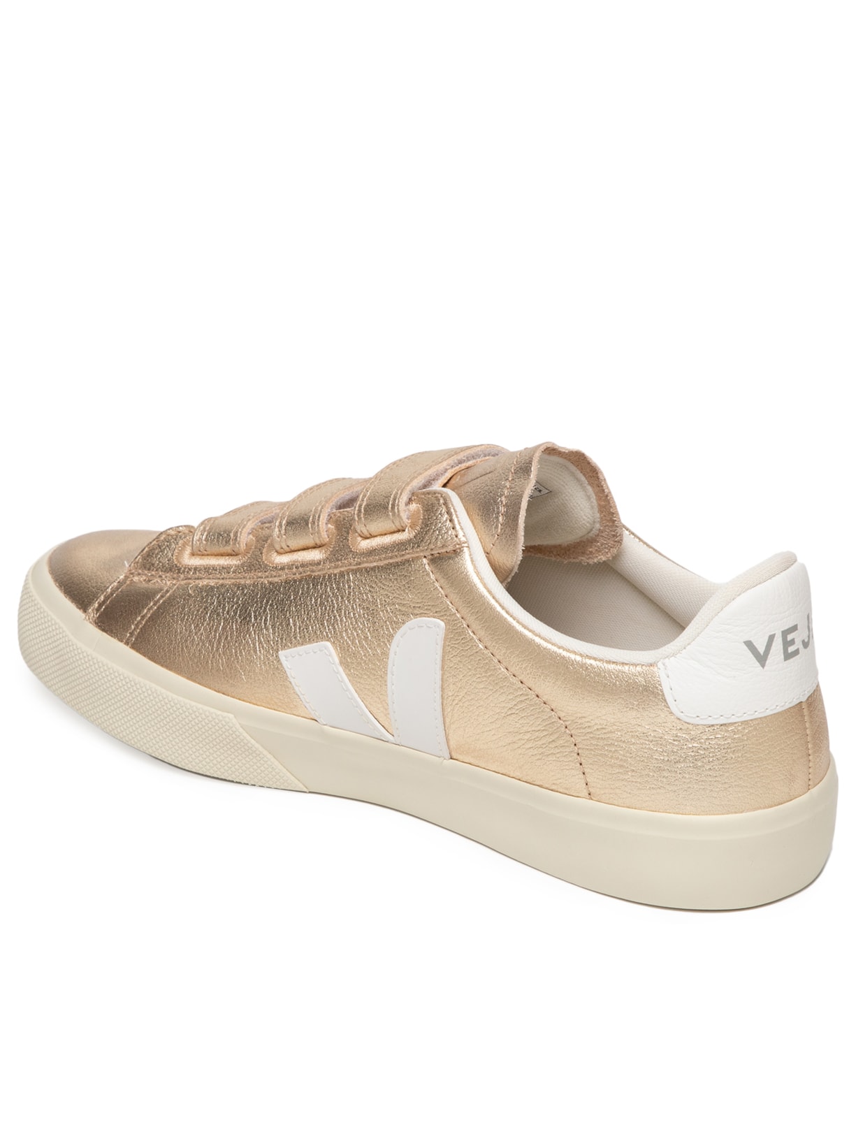 Tênis Feminino Recife ChromeFree Leather Platine Dourado Veja