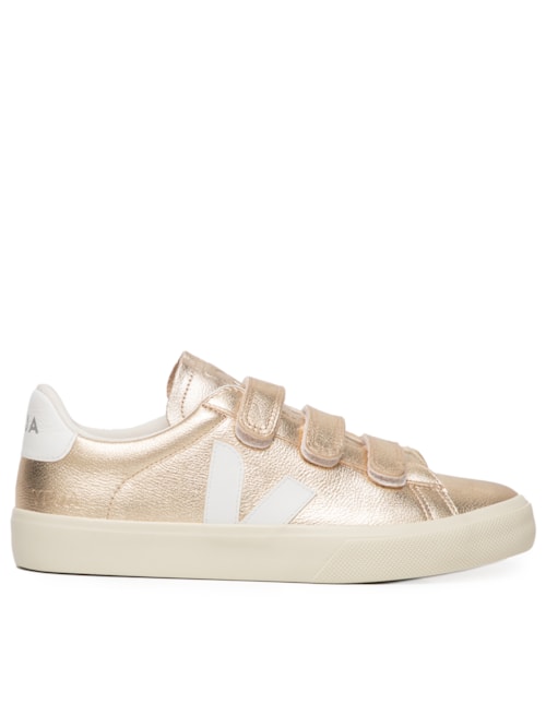 Tênis Feminino Recife ChromeFree Leather Platine - Dourado