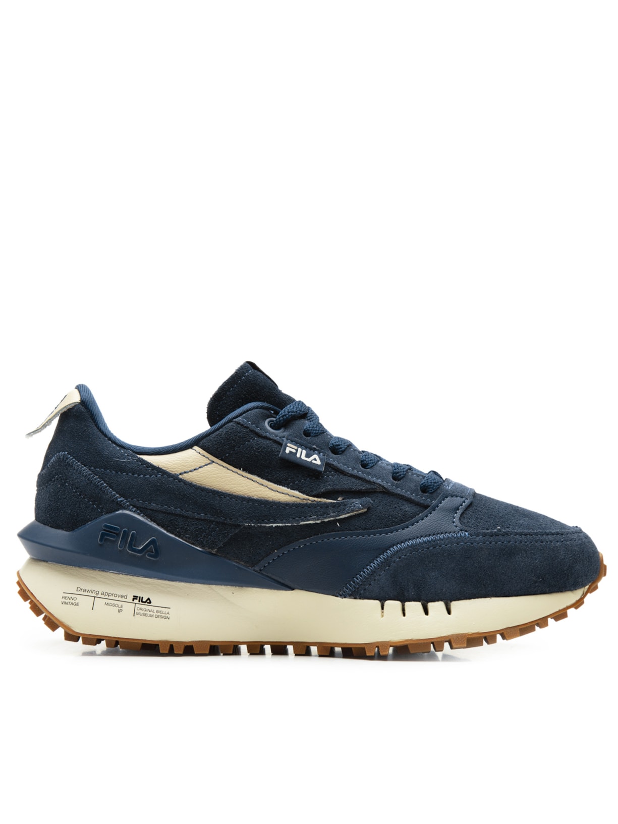 Tênis Feminino Renno Vintage Se Vaporous Gray Raw White - Azul