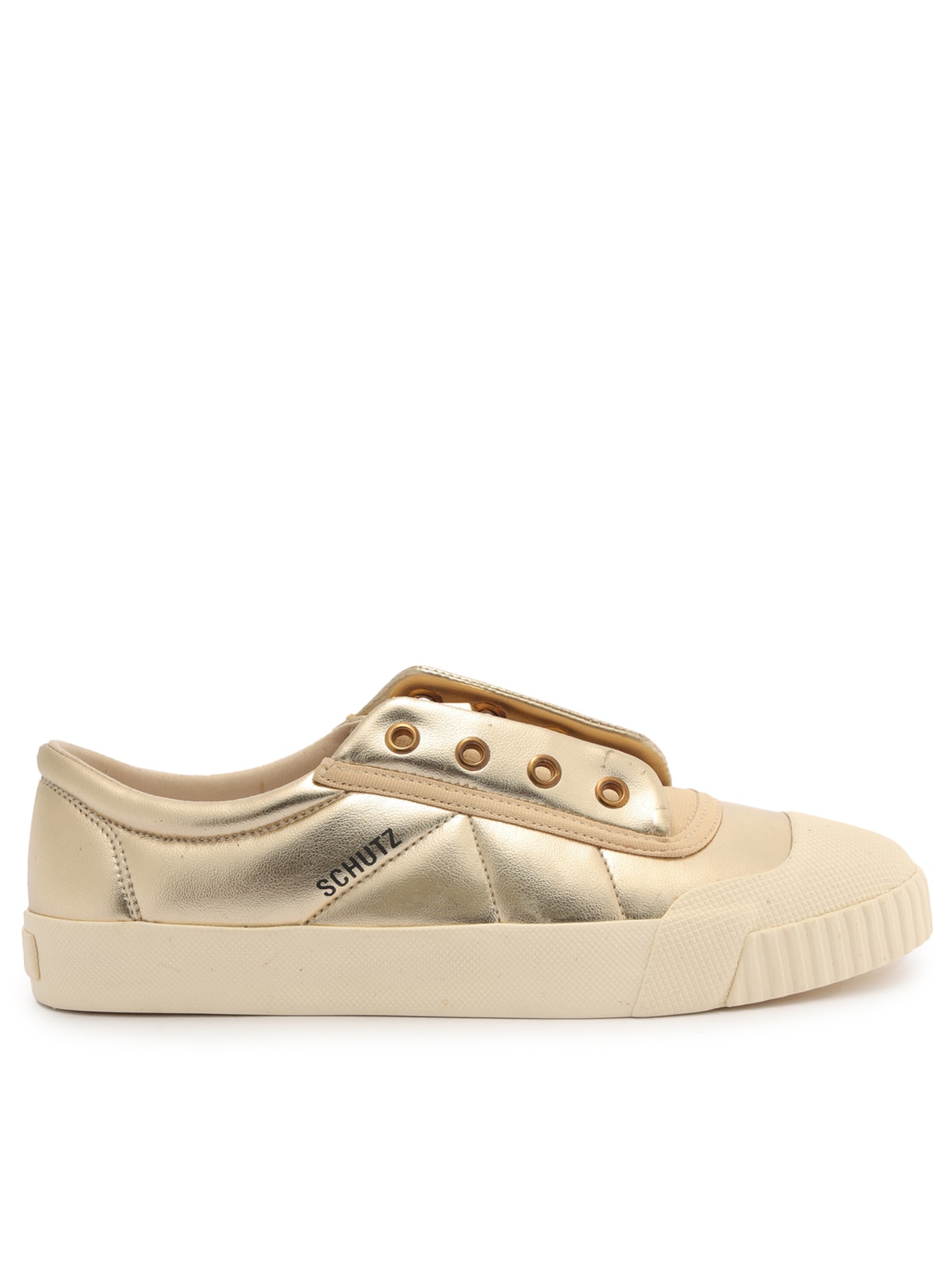 Tênis Feminino Sem Cadarço Smash - Dourado