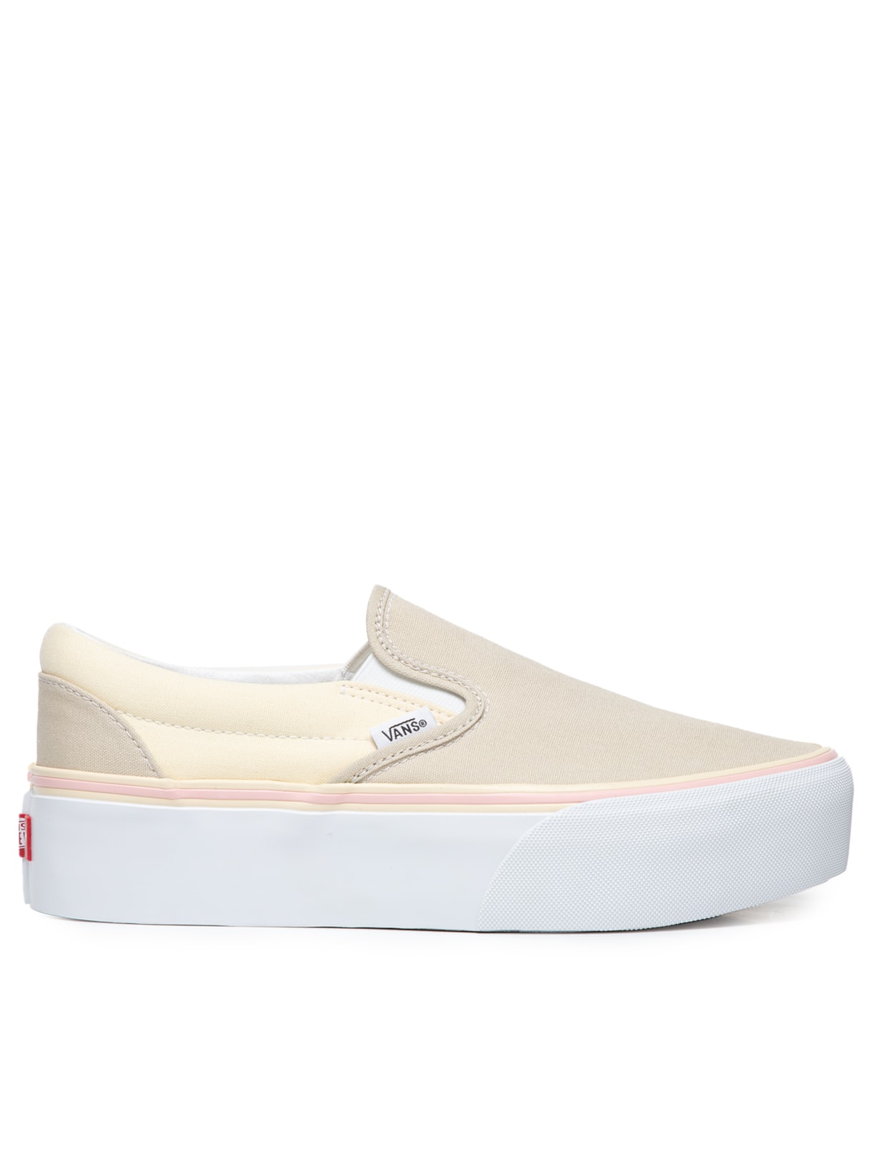 Tênis Feminino Slip-On Stackform Color Block Multi - Bege