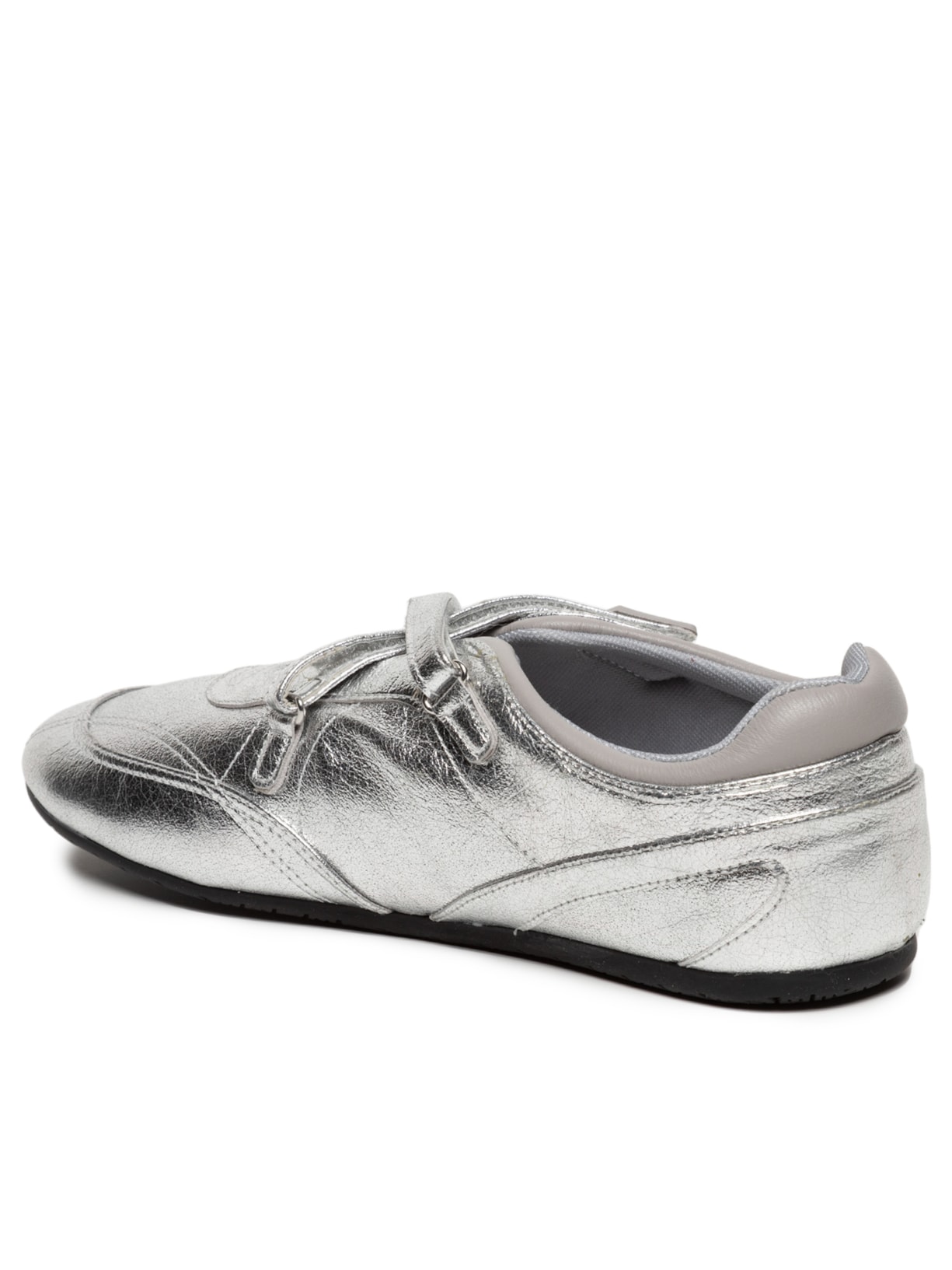 Tênis Feminino Slip On Tiras Velcro Prateado Arezzo