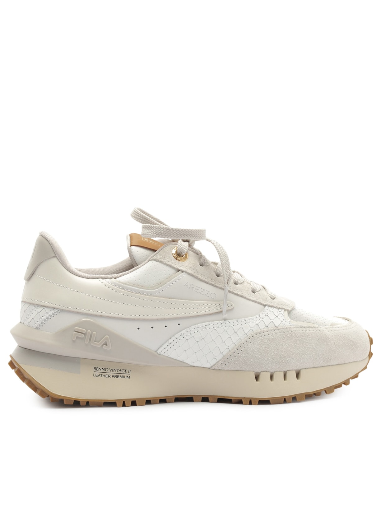 Tênis Feminino Solado Esportivo Suede Branco Arezzo + Fila