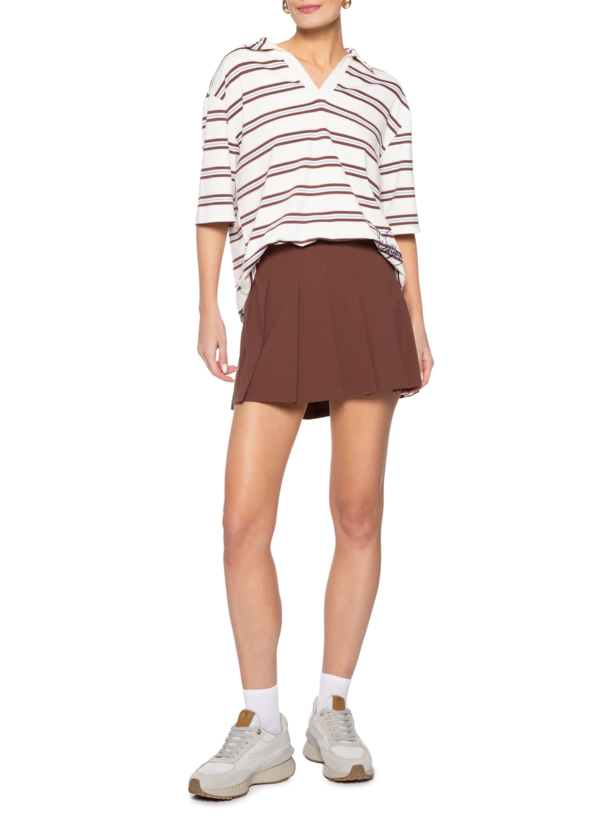 Tênis Feminino Solado Esportivo Suede Branco Arezzo + Fila