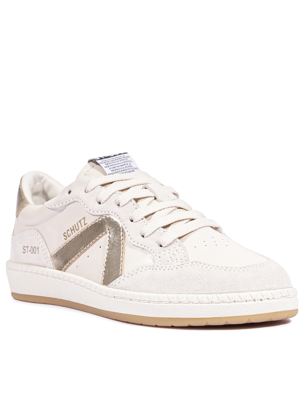 Tênis Feminino St 001 Camurça Branco Schutz