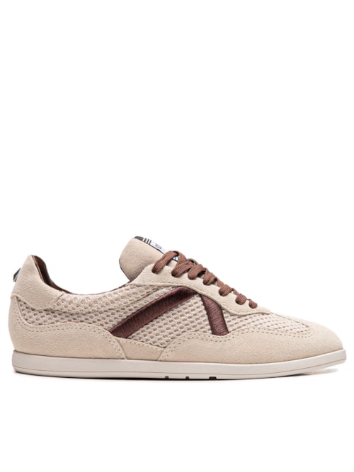 Tênis Feminino ST Knit Suede - Marrom