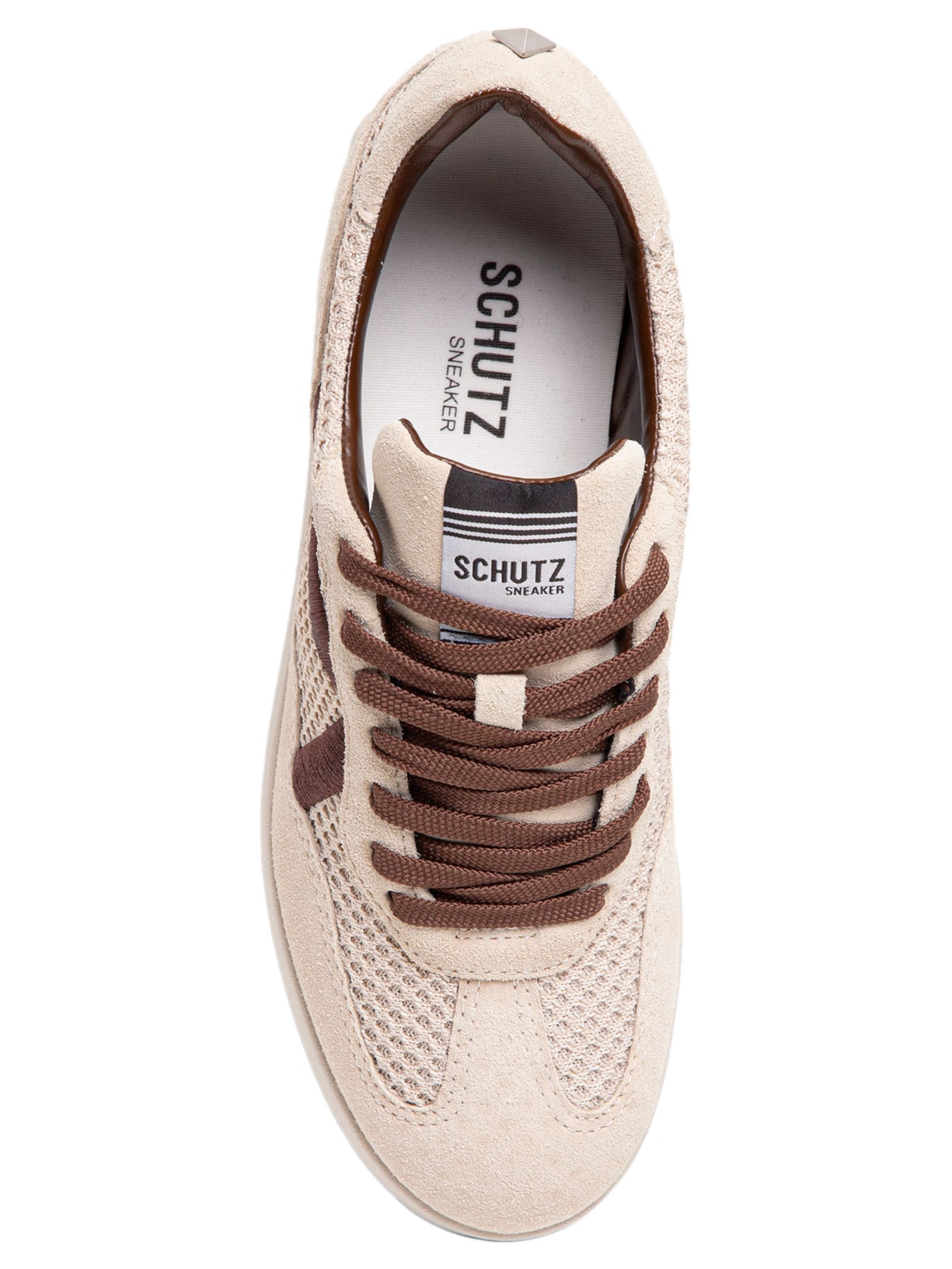 Tênis Feminino ST Knit Suede Marrom Schutz