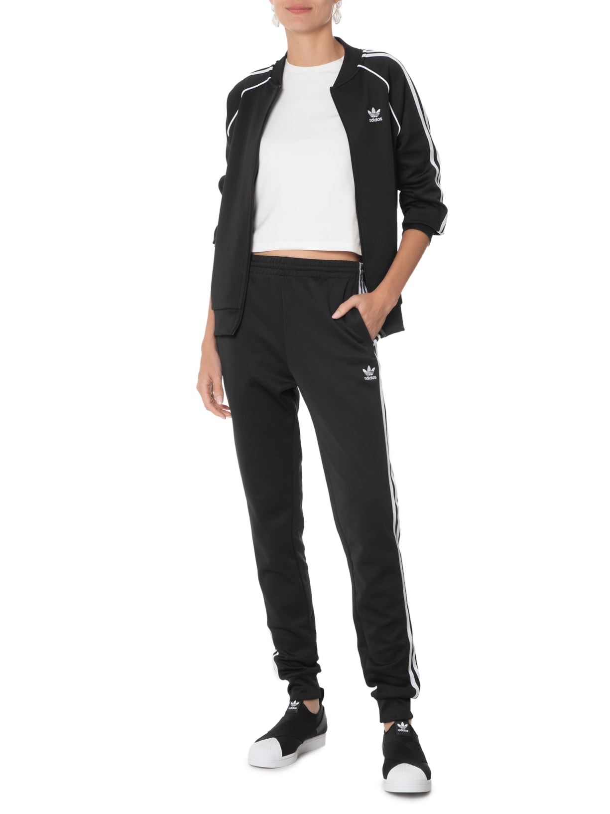 Tênis Feminino Superstar Slip On Preto Adidas Originals