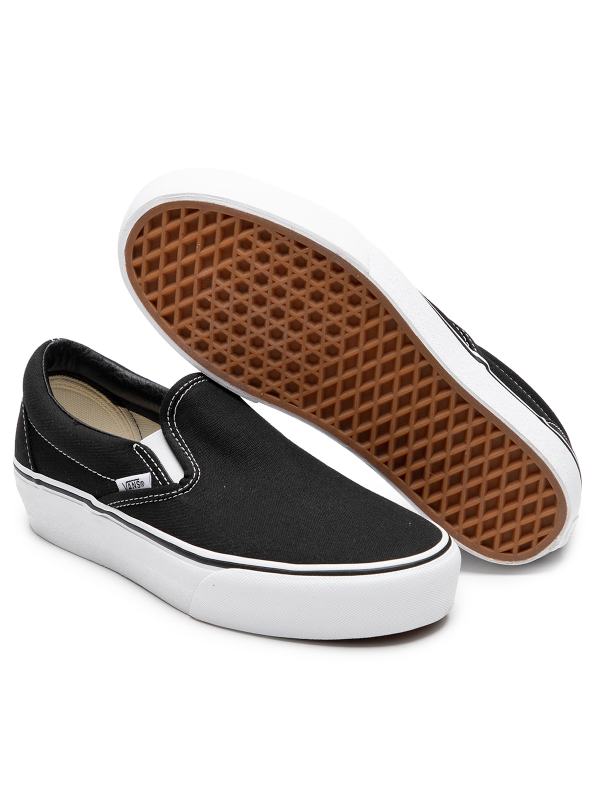 Vans Shoes Vans Slip On Preto Couro Tênis Feminino Ua Classic Slip