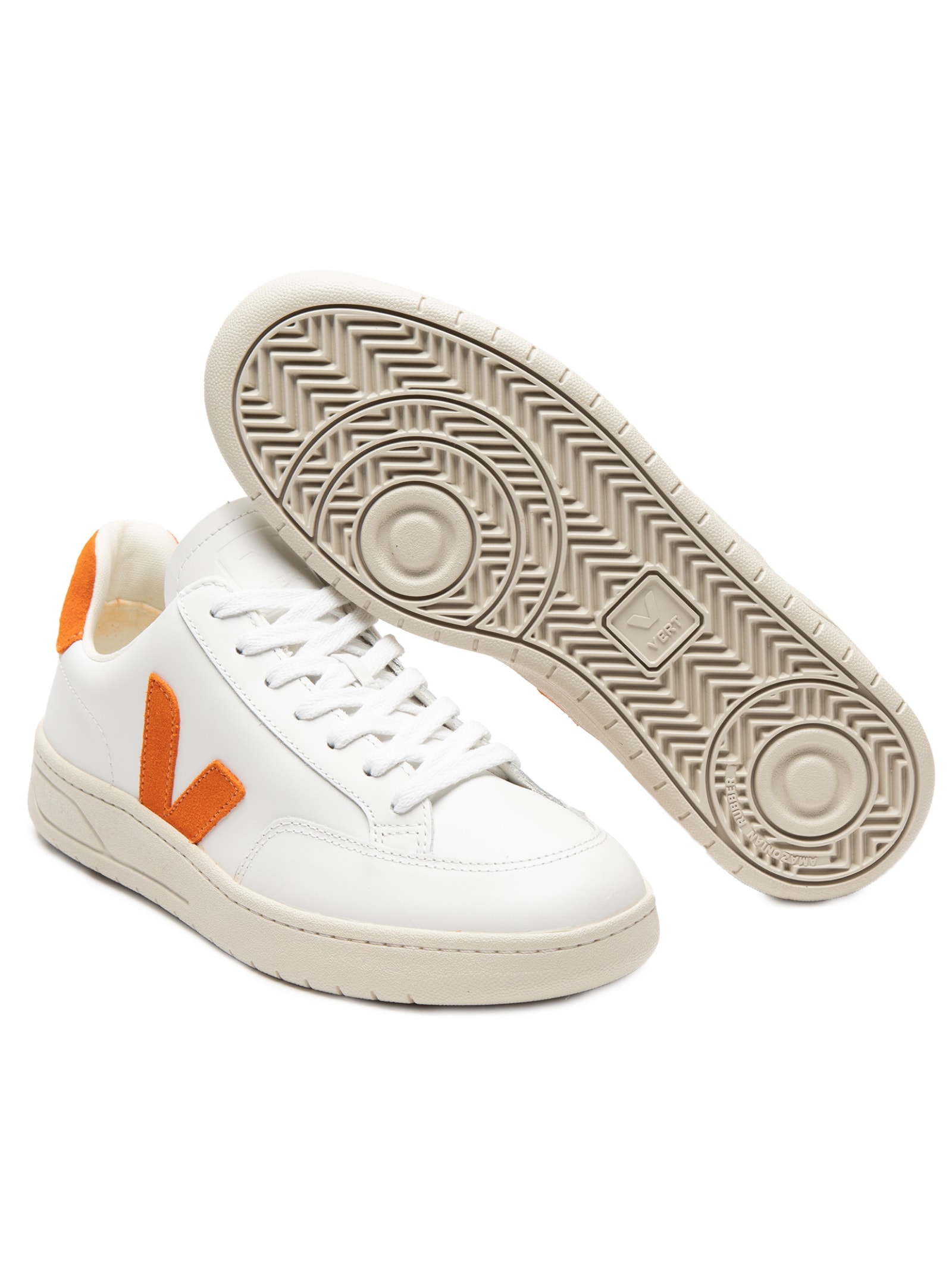 Tênis Feminino V-12 Couro Extra White Pumpkin - Vert Shoes - Branco