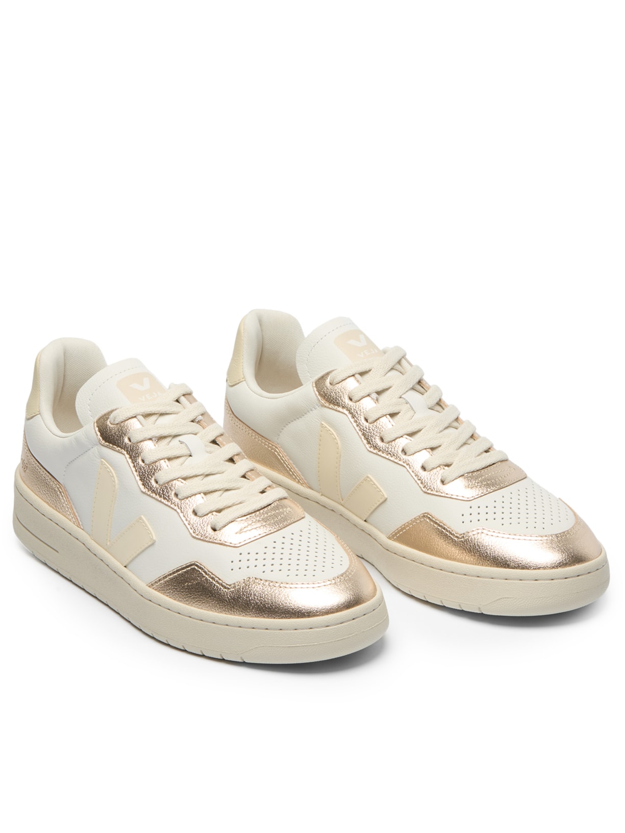Tênis Feminino V-90 O.T. Leather Dourado Veja
