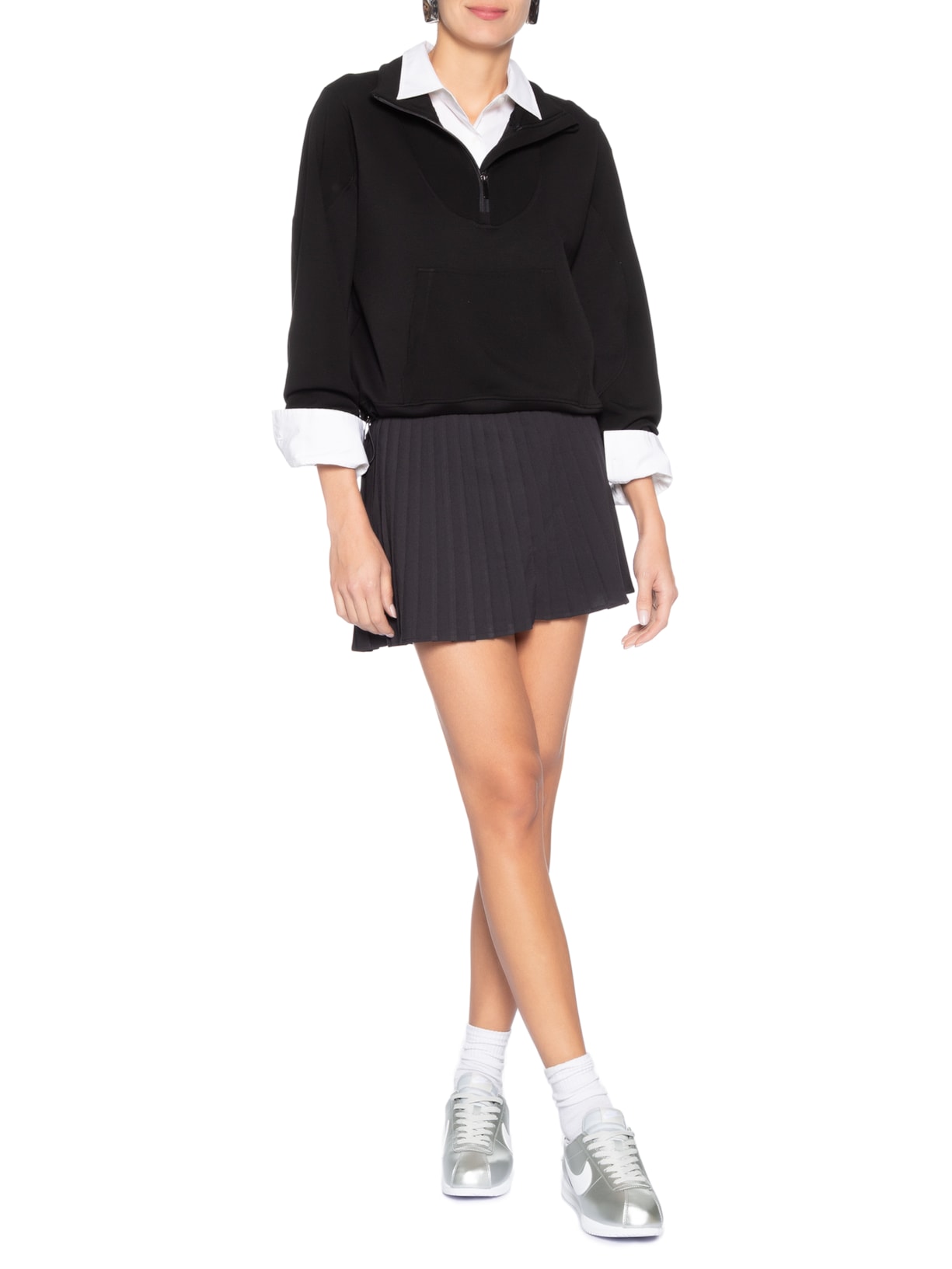 Tênis Feminino W Nike Cortez Mttlc Prateado Nike