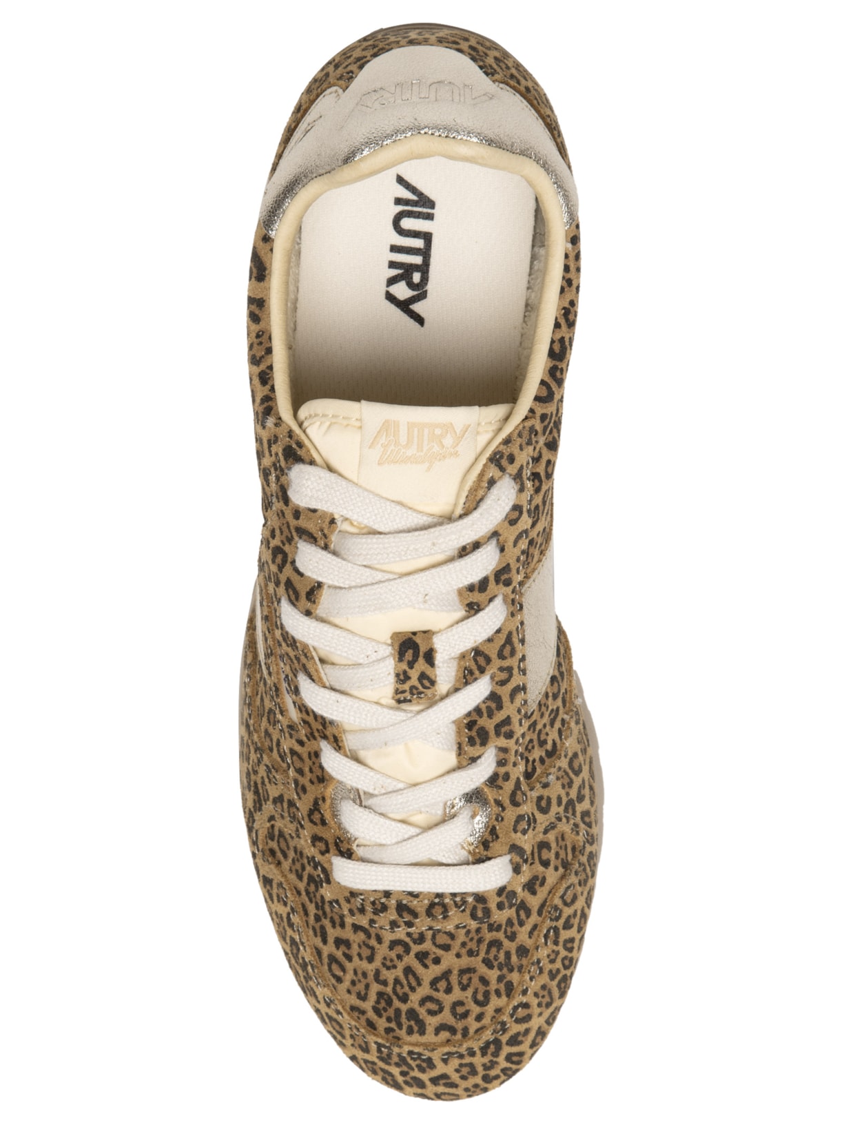 Tênis Feminino Windspin Low Suede Laminated Leather Animal Print Autry
