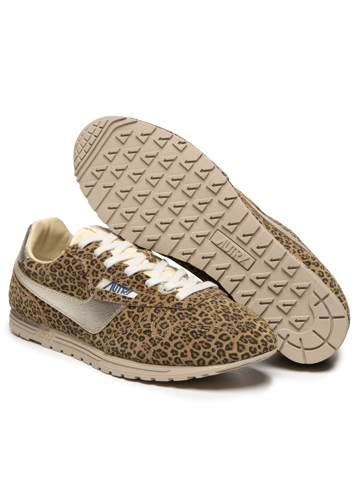 Tênis Feminino Windspin Low Suede Laminated Leather Animal Print Autry