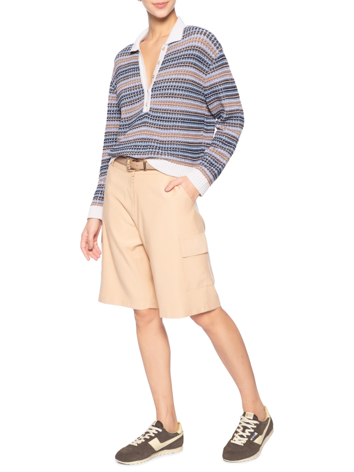 Tênis Feminino Windspin Low Suede Leather Marrom Autry