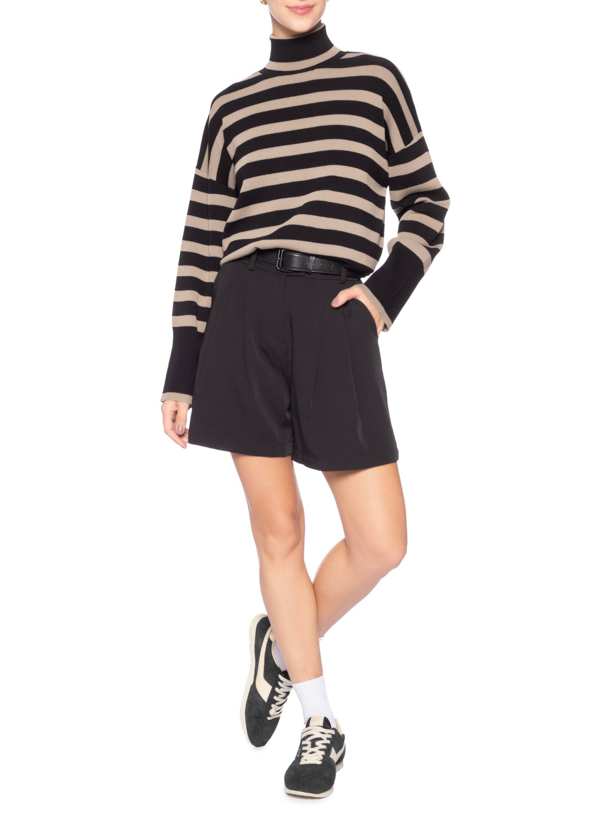 Tênis Feminino Windspin Low Suede Leather Preto Autry