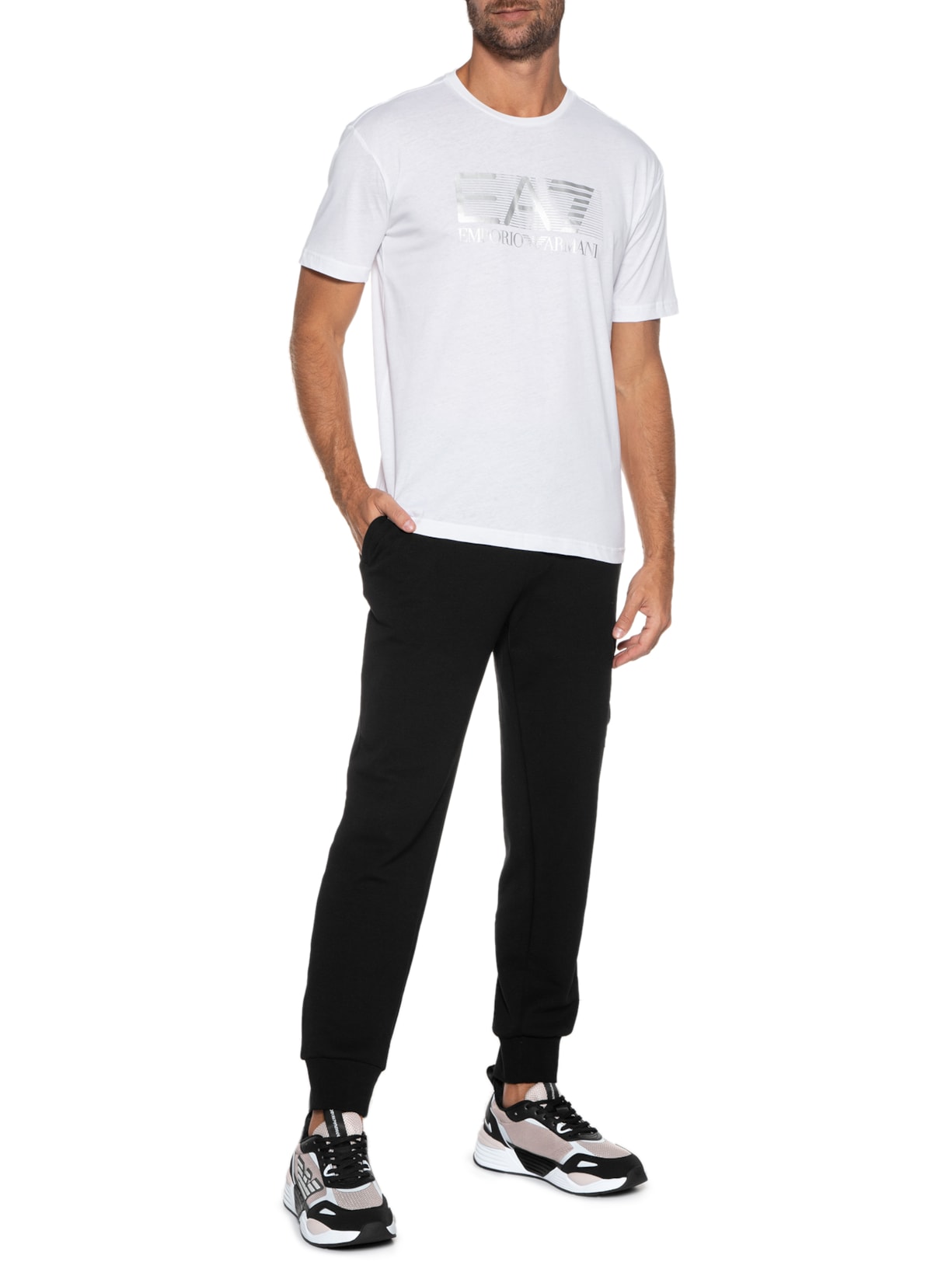Tênis Masculino Ace Runner Bege Ea7 Emporio Armani