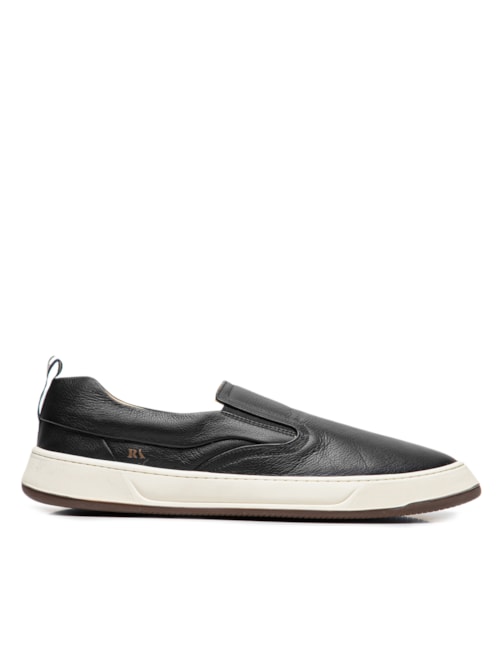 Tênis Masculino Asher Slip Leather - Preto