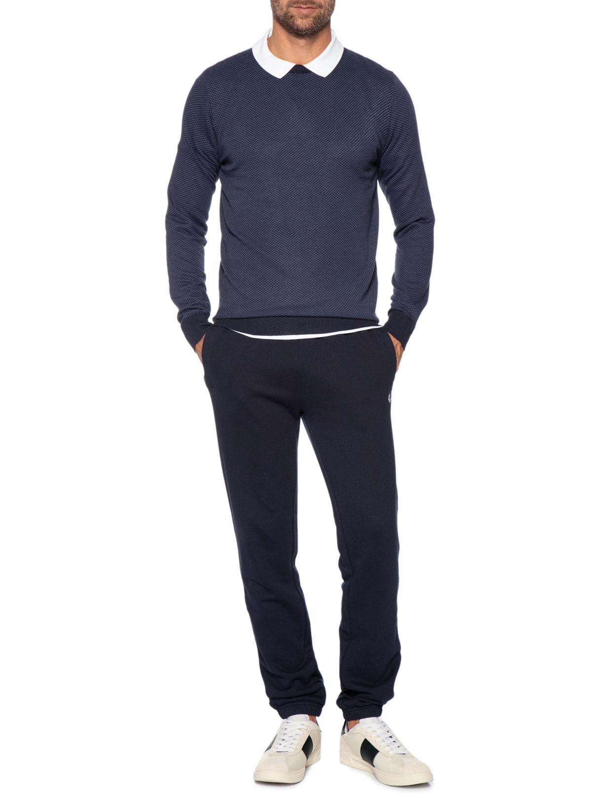 Tênis Masculino B4 Textured Poly Bege Fred Perry