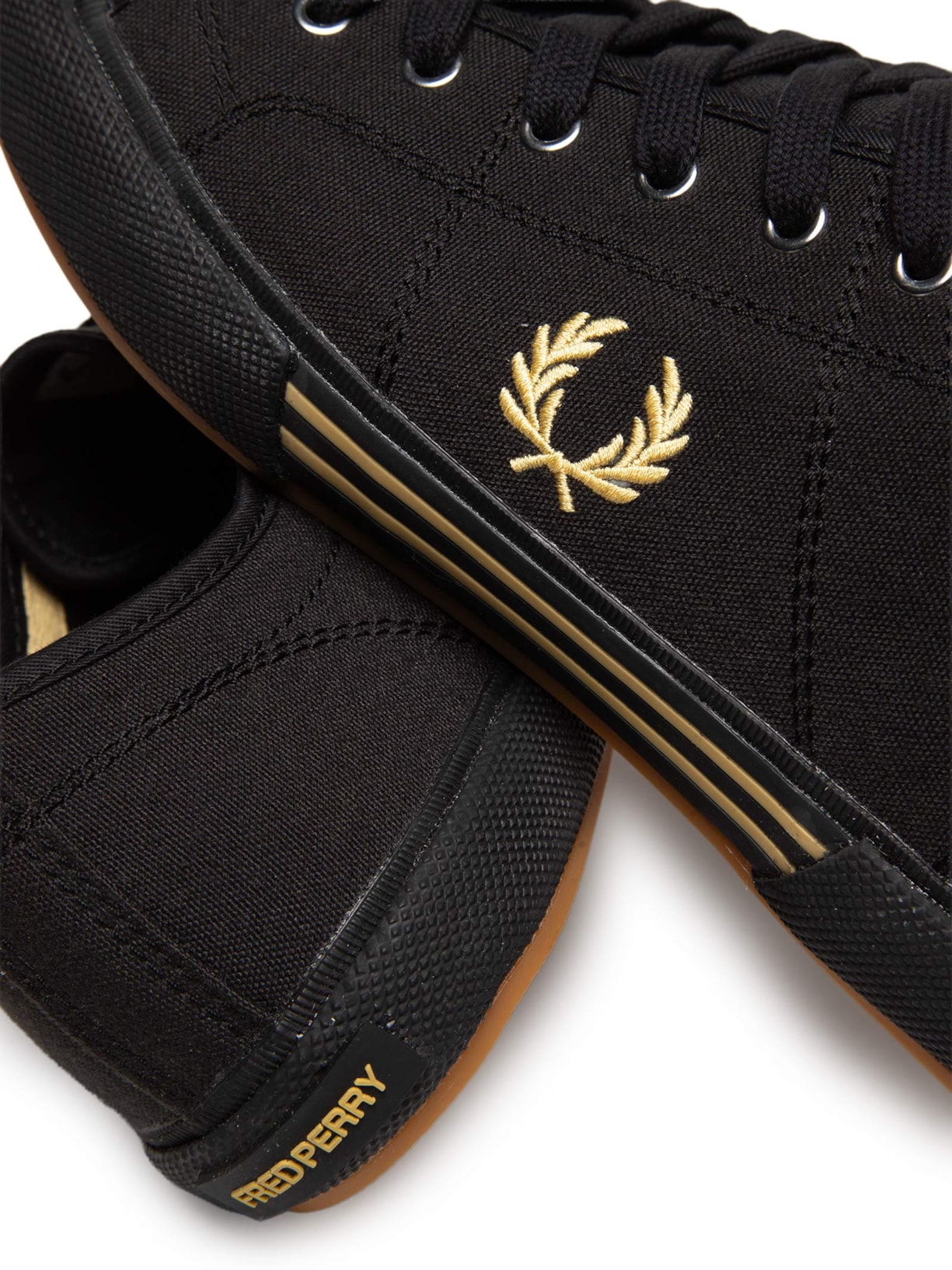 Tênis Masculino B708 Vintage Tennis Canvas Preto Fred Perry