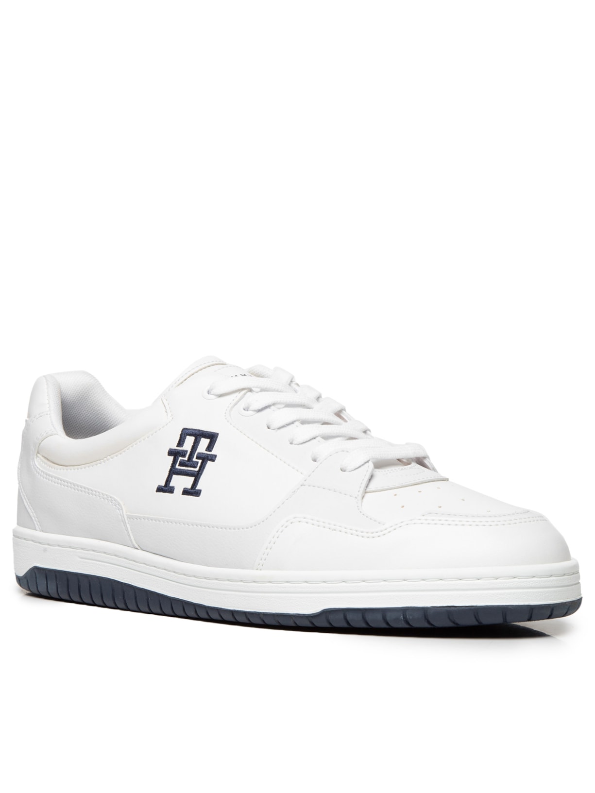 Tênis Masculino Basket 2C Mix Suede LTH Branco Tommy Hilfiger