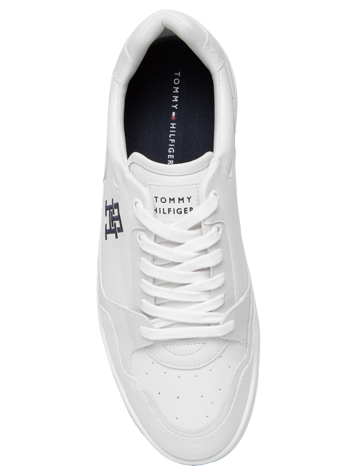 Tênis Masculino Basket 2C Mix Suede LTH Branco Tommy Hilfiger