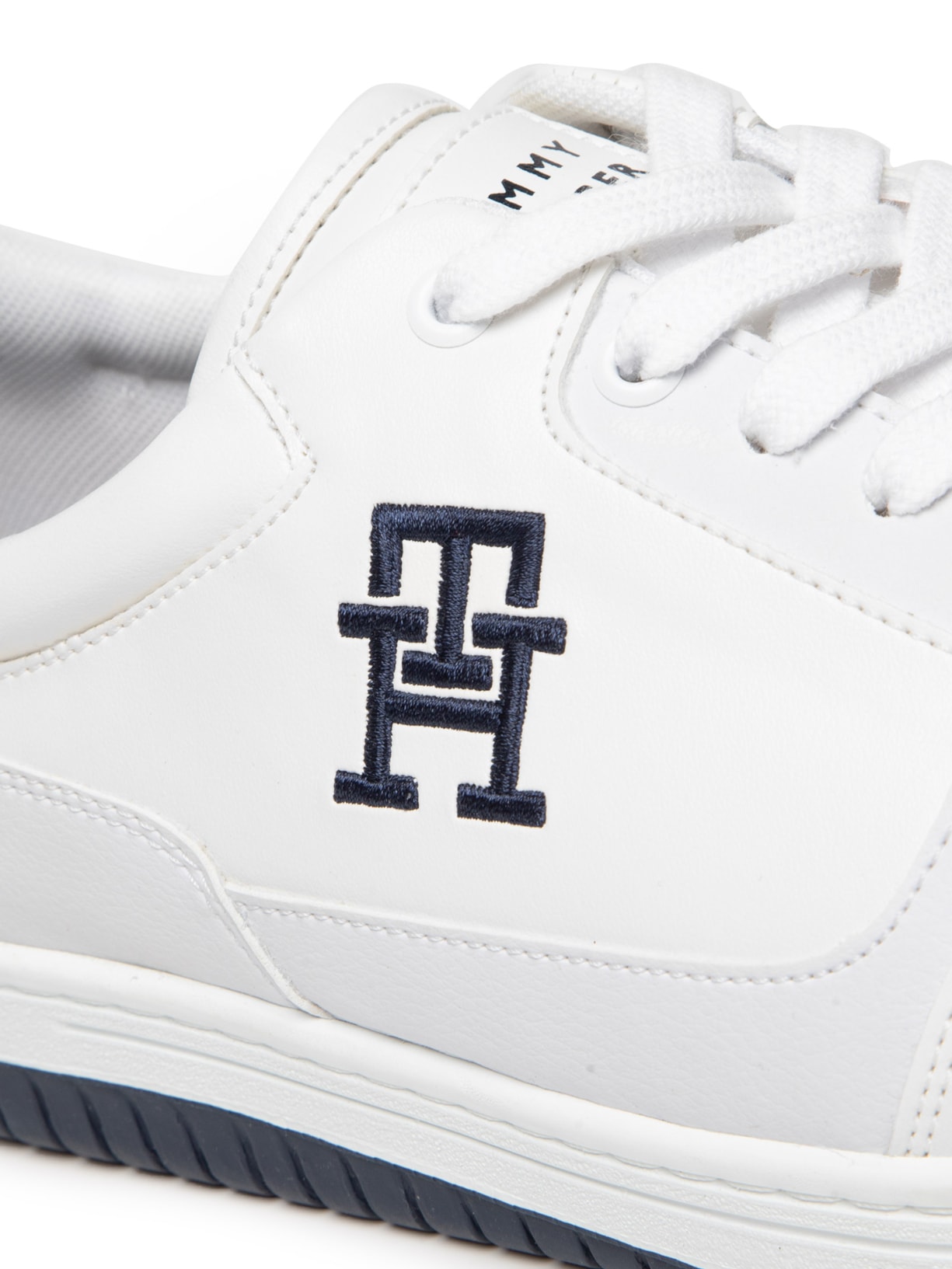 Tênis Masculino Basket 2C Mix Suede LTH Branco Tommy Hilfiger