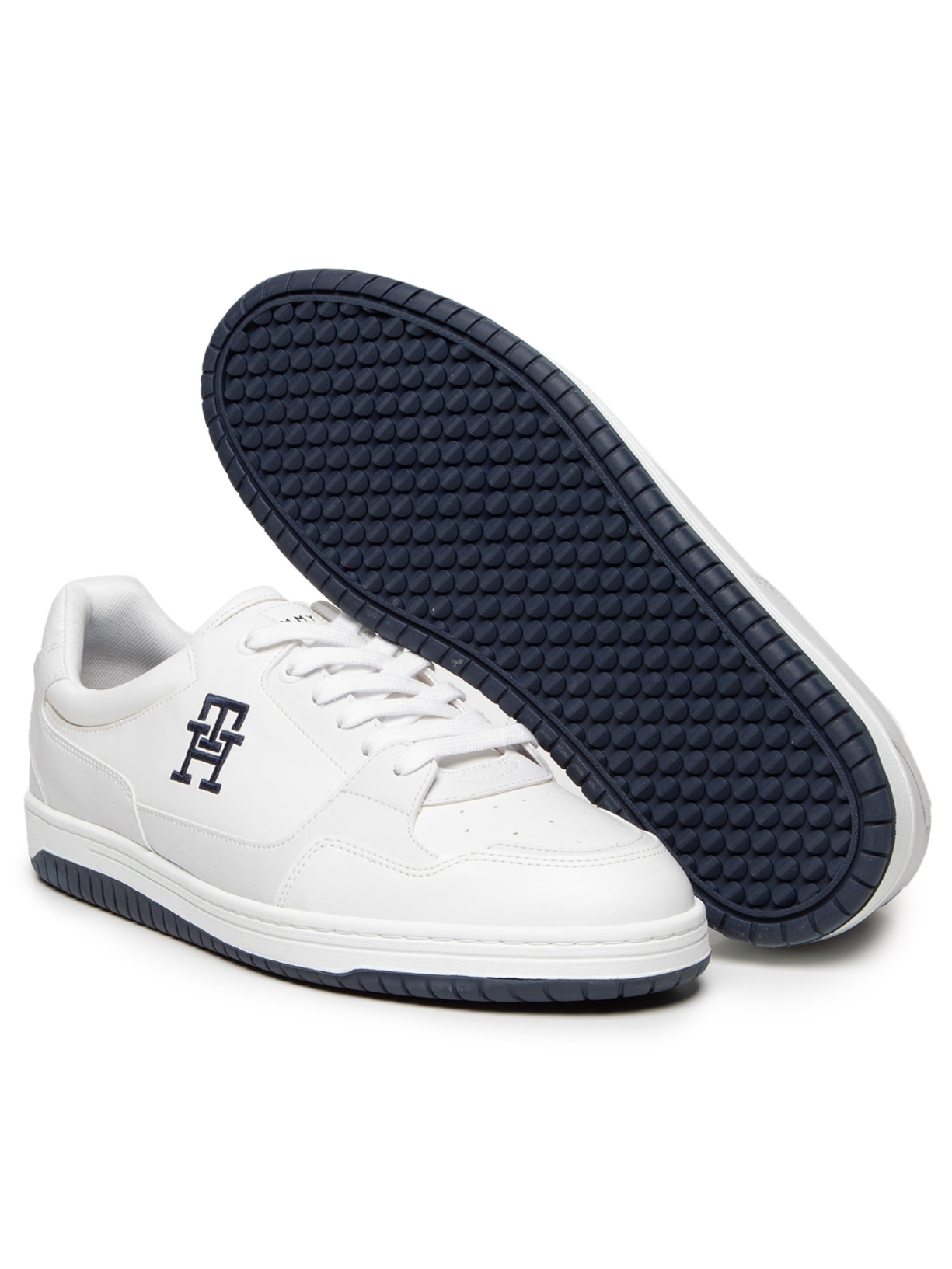 Tênis Masculino Basket 2C Mix Suede LTH Branco Tommy Hilfiger