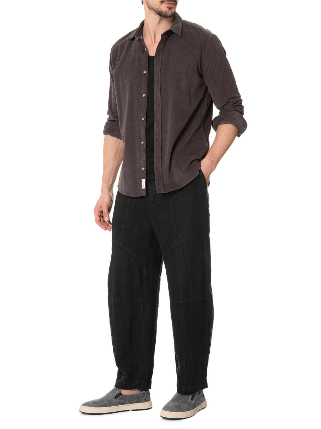 Tênis Masculino Bossanova Couro Gasto Preto Osklen