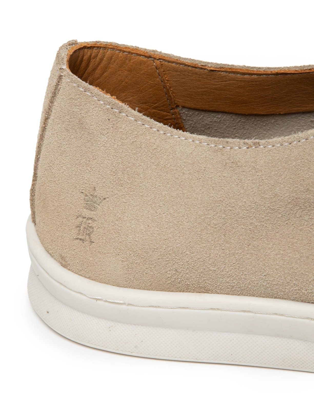 Tênis Masculino Botinha Camurça Sem Cadarço Bege Sergio K