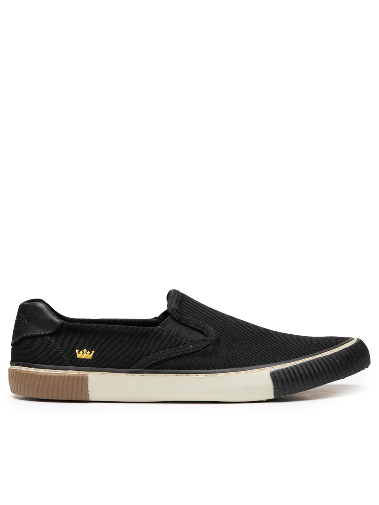 Tênis Masculino Canvas Slip On Sole Triple - Preto