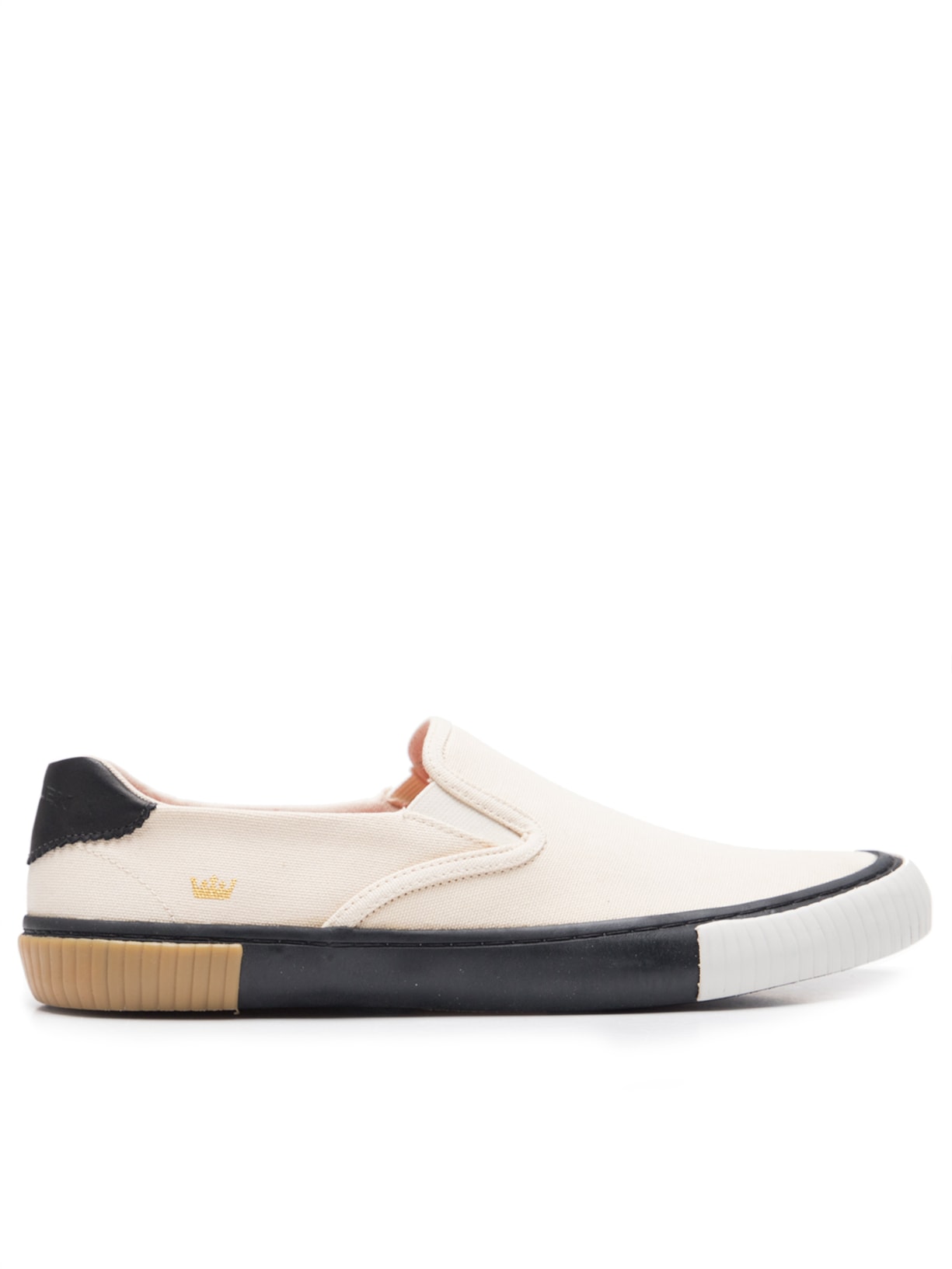 Tênis Masculino Canvas Slip On Triple Sole - Bege