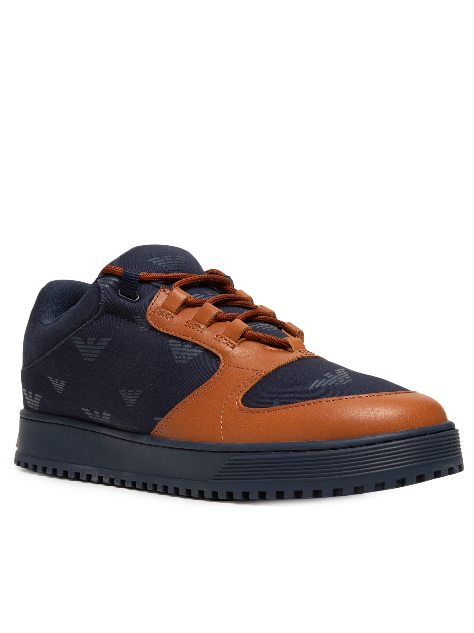 Emporio Armani - Tênis Masculino Casual Bicolor EA - Azul