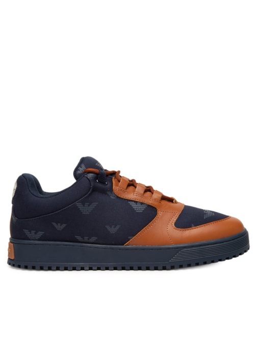 Tênis Masculino Casual Bicolor EA - Azul