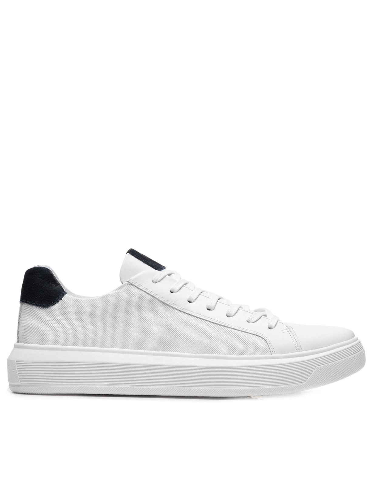 Tênis Masculino Casual Com Detalhe - Branco